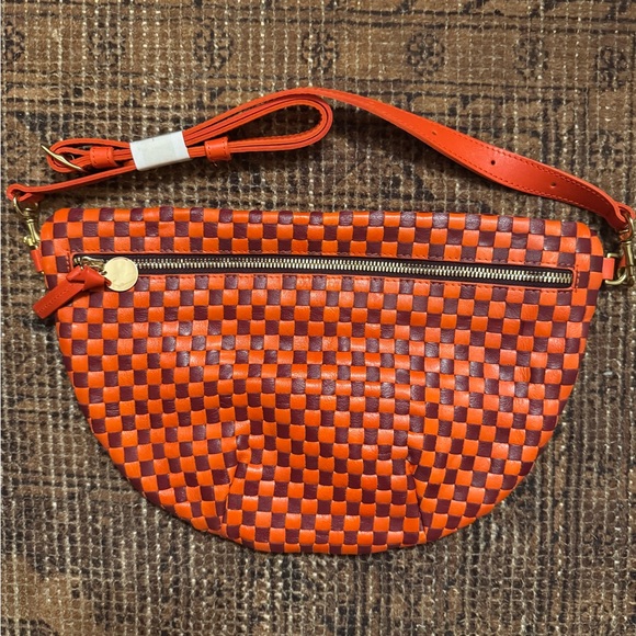 Clare V. Handbags - Clare V. Orange Woven Crossbody Bag